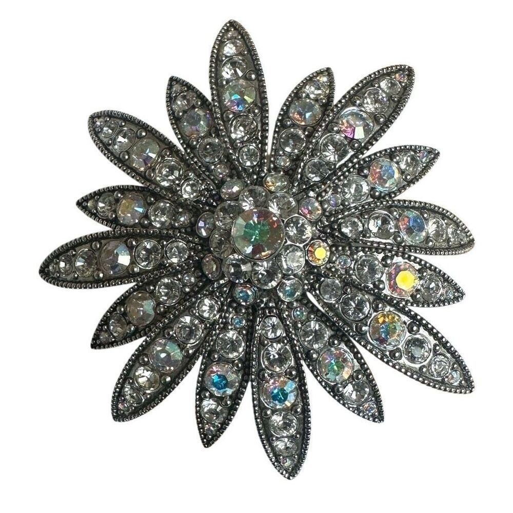 Joan Rivers Swarovski Crystal Flower Brooch
